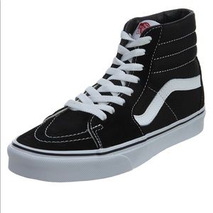 Black high top old skool vans